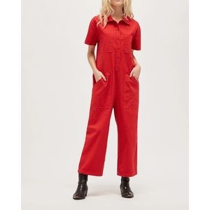 NWOT LACAUSA Red Lucky Jumpsuit
